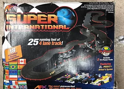 Tony AFX Super International 4 Lane HO Slot Race Set Mega G+ Complete+ - WORKS! • $252.99