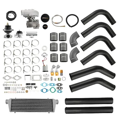 T3/T4 TURBO KIT 350HP + WASTEGATE + INTERCOOLER+ PIPING+ BOV+OIL LINE Universal • $563.35