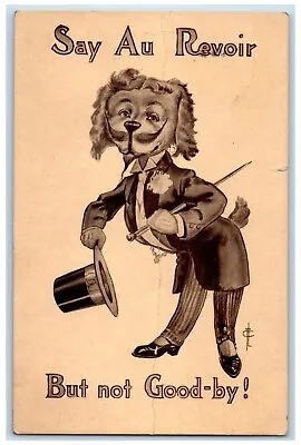 C1910's Anthropomorphic Dog Magician France Elwood Iowa IA Antique Postcard • $12.48