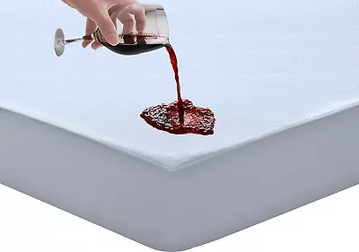 £8.02 • Buy Waterproof Terry Mattress Protector Extra Deep Fitted Bed Sheet Cover Non Noisy