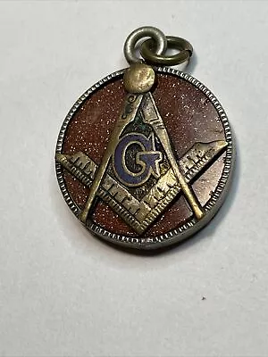 Unique Antique Masonic FOB Charm Pendant Shield Free Mason • $18.95