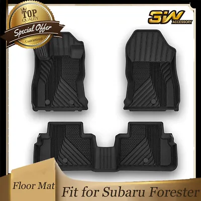 3W Liners Floor Mats For 2019 2020 2021 2022 Subaru Forester Front&Rear 2 Rows • $112.83