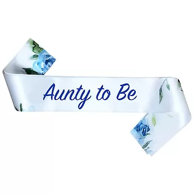 Its A Boy Blue Floral Baby Shower Sashes Card Games Mum Mummy To Be Decorations • £3.99