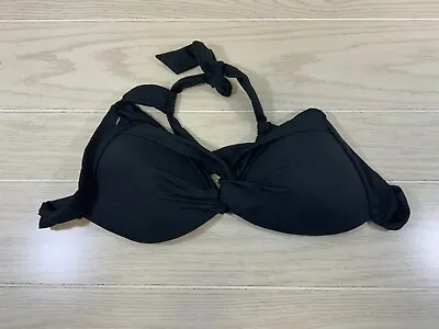 La Blanca Padded Twist Front Swim Top Women's Size 10 Black NEW MSRP $74 • $26