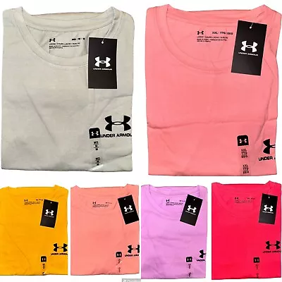 Under Armour T Shirts For Mens 100% Cotton Casual BNWT Chest Logo 12 Plus Colour • £11.99