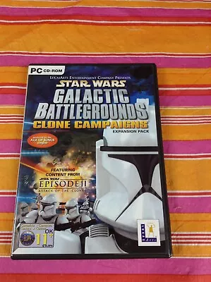 £6.95 • Buy Star Wars Galactic Battlegrounds W/ Clone Campaigns Expansion Pack PC - Complete