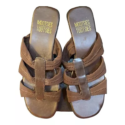 Mootsies Tootsies Women's Brown Sandals Slides Low Heel - 7.5M • $8