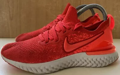 Nike Epic React Flyknit 2 Mens Size US 6.5 Chile Red Shoes Sneakers Runners • $40