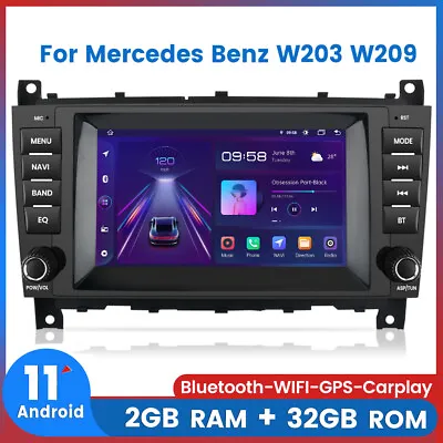 7  2+32GB For Mercedes Benz C Class W203 W209 Android Car Radio GPS Navi Carplay • $169.99