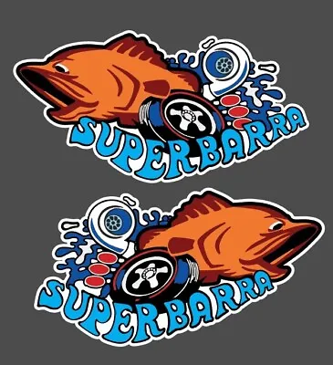 $5.95 • Buy FORD SUPER BARRA STICKERS TWIN PACK 195x 100mm UTE FPV VINTAGE CLASSIC FORD LB