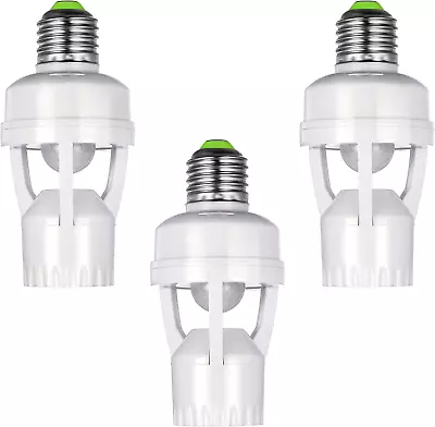 3 Pieces Hortsun Motion Sensor Light Socket Smart Screw In Light Bulb Outlet Com • $27.63