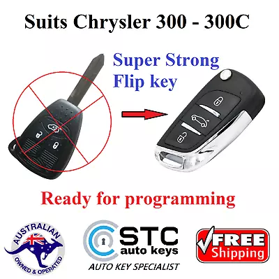 Suits Chrysler 300 300C Remote Flip Key 2004 2005 2006 2007 2008 2009 2010 • $70.88