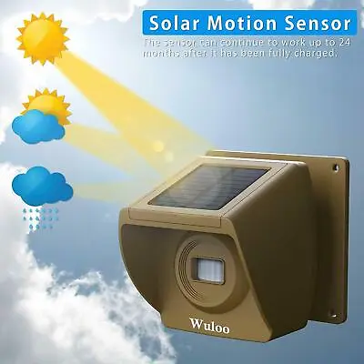 Wuloo Extra Solar / Rechargeable Motion Sensor For Wuloo Wireless Driveway Alarm • $42.23