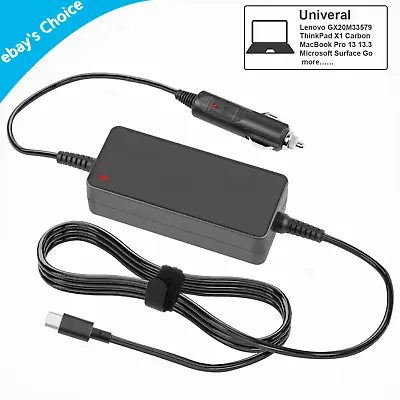 USB-C Laptop CAR Charger Power Adapter For Lenovo Yoga Thinkpad MacBook Pro Air • $16.99