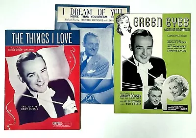 Vtg Lot Of 3 Tommy And Jimmy Dorsey Sheet Music 1930s 1940s Swing Trombone • $12.99