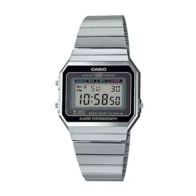 Casio A700W-1A  Thin Case Classic Chronograph Watch Alarm Date NEW • $29