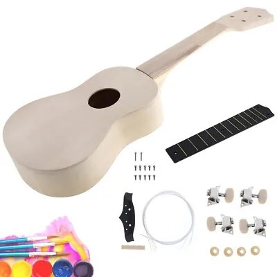 $22.55 • Buy 21  Ukulele Ukelele Basswood Guitar DIY Kit Hawaii Guitar Handwork Kids Gift
