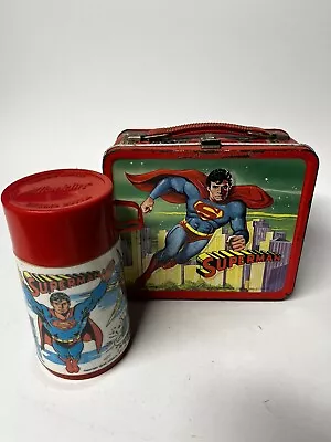 Vintage 1978 SUPERMAN LUNCHBOX & THERMOS Aladdin Industries DC Comics  • $63