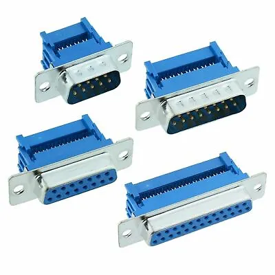 9 15 25 Way IDC D Connector Plug Socket Ribbon Cable D-Sub • £3.39