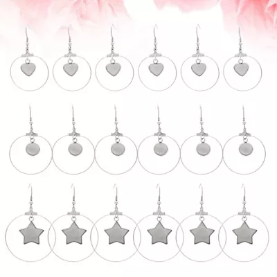  30 Pcs M Jewelry Accessories Earring Bezel Blanks Glass Earrings • £13.35