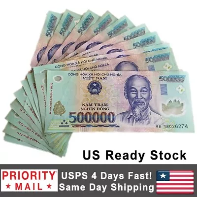 5 Millions Vietnam Dong Banknote 10x500k Vietnamese Currency Money Bill • $309