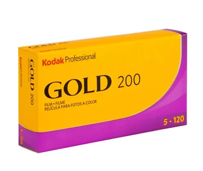 Kodak Professional Gold 200 120mm Roll Color Negative Film 5 Pack • $43.99