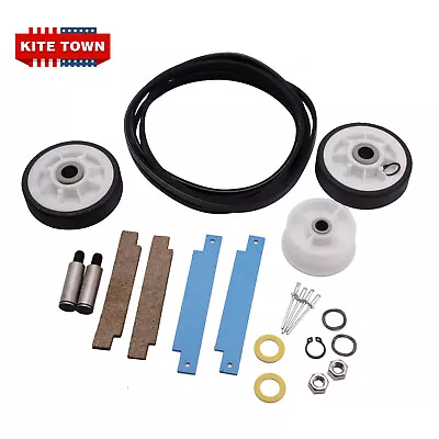 303373K 12001541 Dryer Roller Wheel Drum Support Belt Kit  Fits For Maytag • $28.19