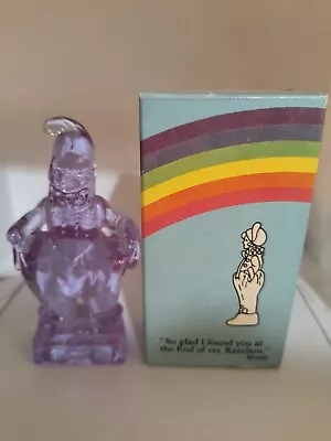 Purple Vintage MOSSER GLASS CLOWN 4.5” 1983 Nib  MINDY  • $16