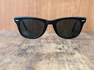 Vintage Ray Ban B&l 5024 Black Wayfarer Acetate Sunglasses Made In Usa #685 • $120