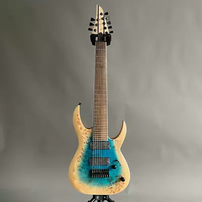 Custom 8-Strings Natural Color Electric Guitars Blue Burl Maple Top Veneer Body • $278