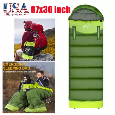 Thick Adult Cold Weather Sleeping Bag For Big & Tall 0 Degree Waterproof Winter • $33.29