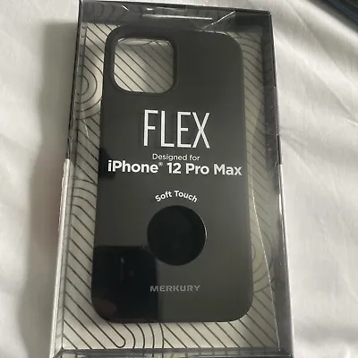 Merkury Innovations FLEX Soft Touch Silicone Phone Case -iPhone 12 Pro Max Black • $19.98