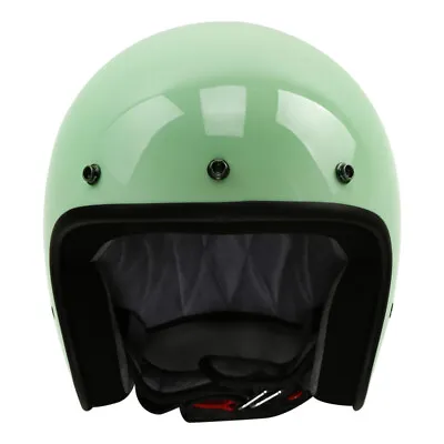 DOT 3/4 Open Face Helmet Adult Retro Vintage Green Motorcycle Scooter Dirt Bike • $39.99