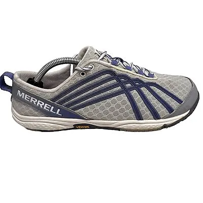 Merrell Women's Road Glove Dash2 Shoe Size 8.5 Grey Blue  Minimalist Outdoor • $35