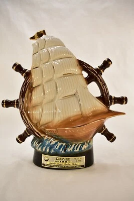 $33 • Buy Jim Beam 1980 Uss Beam Ship Decanter 10th Annual Convention  Norfolk Va Empty