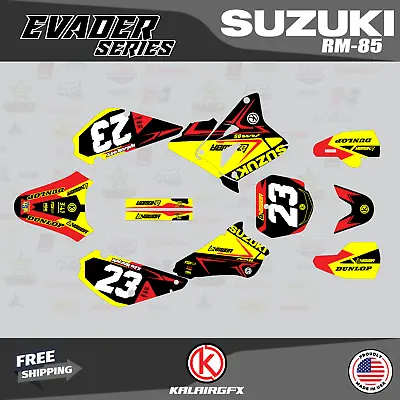 $49.99 • Buy Graphics Decal Kit For Suzuki RM85 (2001-2023) RM 85  Evader Series - Red