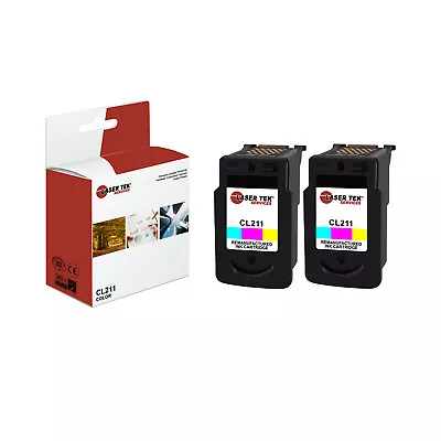 2Pk LTS CL211 Multicolored HY Compatible For Canon Pixma IP2700 MP240 Ink • $60.99
