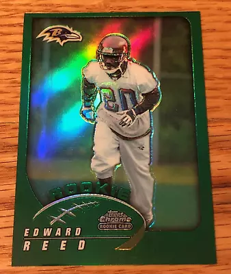 Ed Reed 2002 Topps Chrome REFRACTOR Rookie Card RC SP #208 - Baltimore Ravens • $139.95