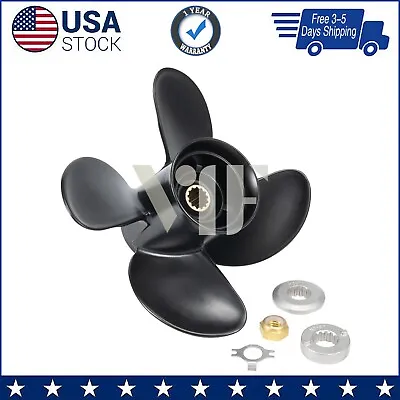 10.1 X 14 Outboard Boat Propeller Fit Mercury Engines 25-60HP 13 Tooth 4 Blades • $69.99