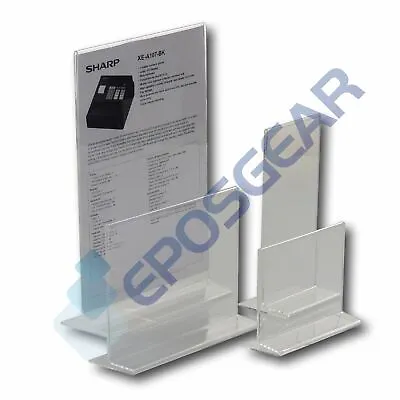 A4 A5 A6 DL Double Sided Acrylic Perspex Menu Sign Display Holder Counter Stand • £17.05