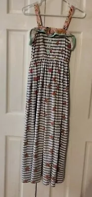 435 By Matilda Jane Endless Summer  Dress Stripes  Floral Sz 12 • $42