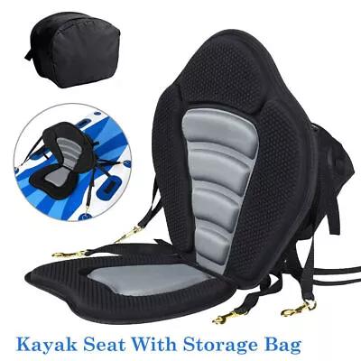Kayak Seat Adjustable Sit On Top Canoe Back Rest Support Cushion Safety Black • £23.91