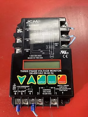 ICM Controls ICM450A Programmable 3-Phase Line Voltage Monitor • $49.99