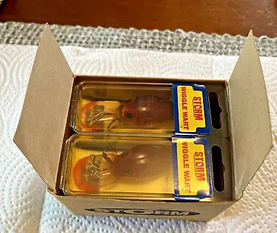 Carton Of 6 Vintage Storm Pre Rapala Wiggle Warts V59 Phantom Brown Cray Nib • $630