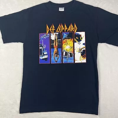 VINTAGE Def Leppard Rock Band Shirt Medium Ages 2005 Phill Collen Black Concert • $38