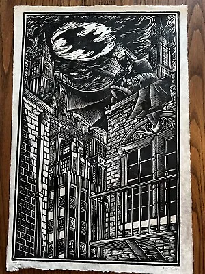 Brian Reedy  Batman Crime Alley Linocut Limited Movie Poster Art Print BNG Mondo • $99.99