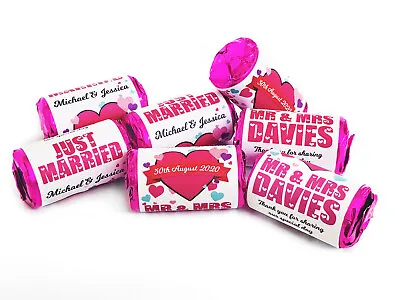 Personalised Love Hearts Sweets Wedding Favours Mini Love Hearts Just Married • £1.99