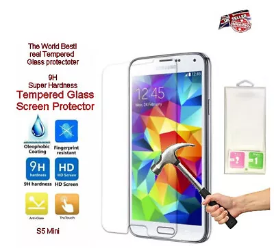 For Samsung Galaxy S5 Mini Premium Tempered Glass LCD Screen Protector Clear • £1.99