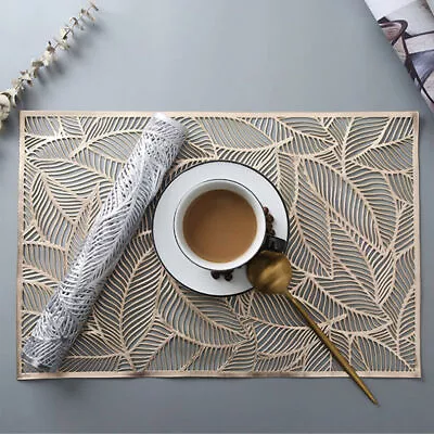 $8.25 • Buy Set Of 4 PVC Placemats Dining Table Place Mats Kitchen Heat Insulation Christmas