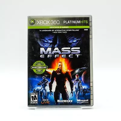 Microsoft Xbox 360 Mass Effect Platinum Hits Video Game 2007 MS Bioware Tested • $9.45